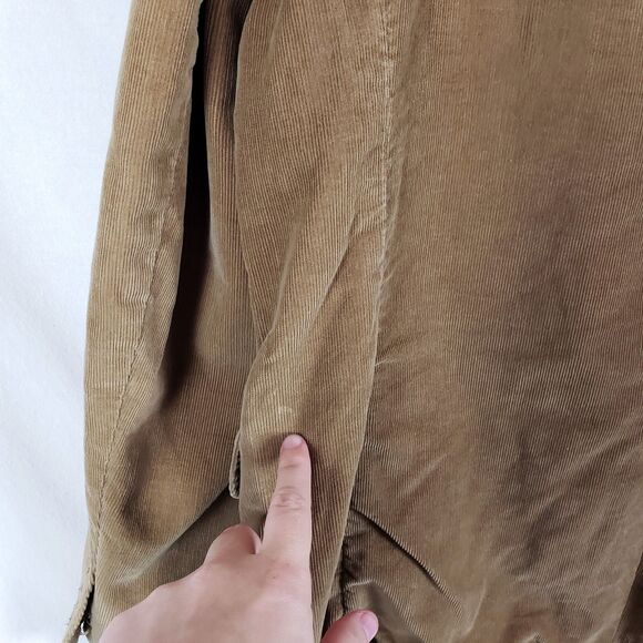 J. Crew Corduroy Blazer Mens L Camel Brown Two-Button Heritage Dapper Academia - Picture 6 of 10